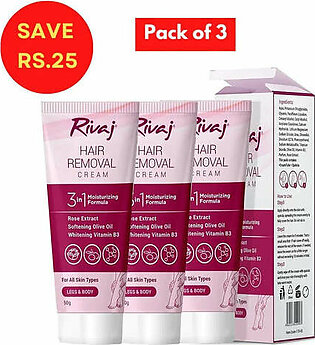 Hair Removal Cream (50 Grams) Pack of 3