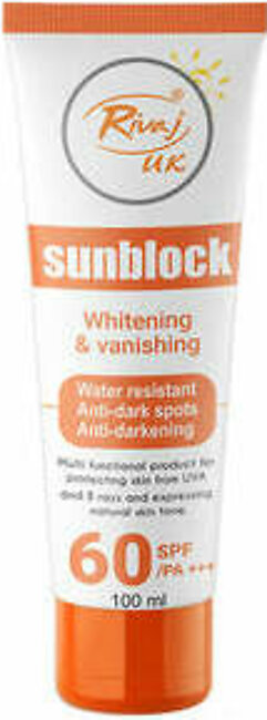 Whitening and Vanishing Sunblock SPF60 (100ml)