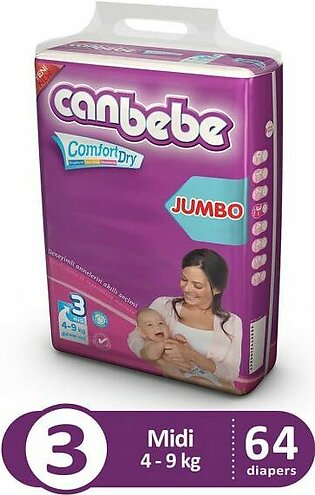 Canbebe Baby Diapers Medium Size 3 x 64 Pcs
