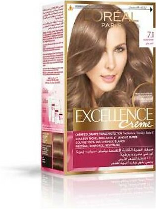 Loreal Excellence Creme Dark Ash Blonde Hair Color 7.1