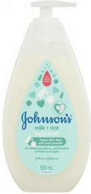 Johnsons Baby Milk plus Rice Hair and Body Wash Pump