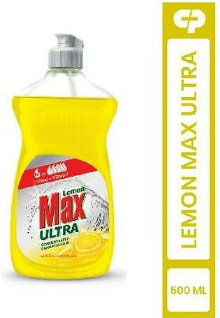 Lemon Max Ultra Dishwash Liquid Bottle Yellow