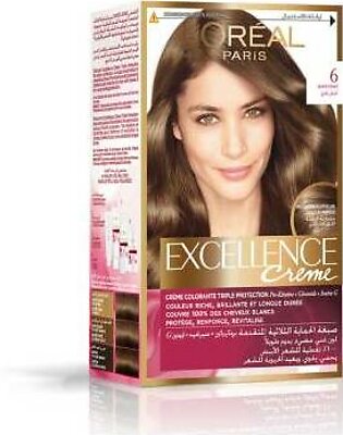 Loreal Excellence Creme Light Brown Hair Color 6