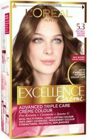 Loreal Excellence Creme Light Golden Brown Hair Color 5.3