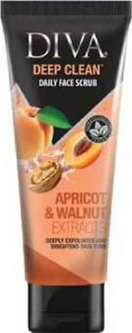Diva Deep Clean Daily Face Scrub Apricot and Walnut Extracts