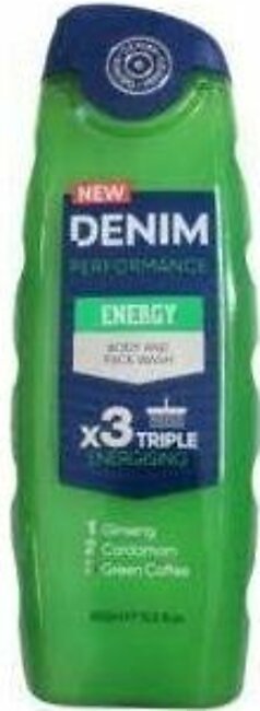 DENIM PERFORMANCE ENERGY BODY AND FACE WASH 250ML