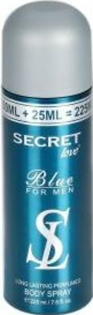 Secret Love Blue Body Spray For Men – 225 ml.
