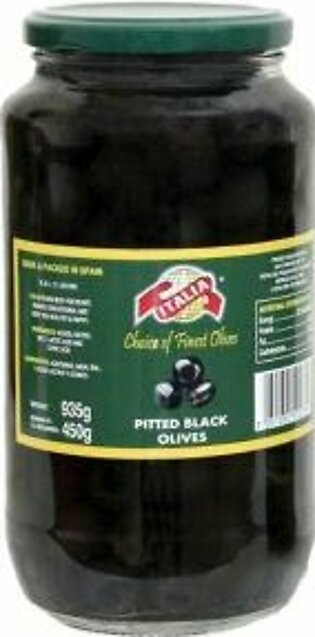 ITALIA Black Plain Olives 450G