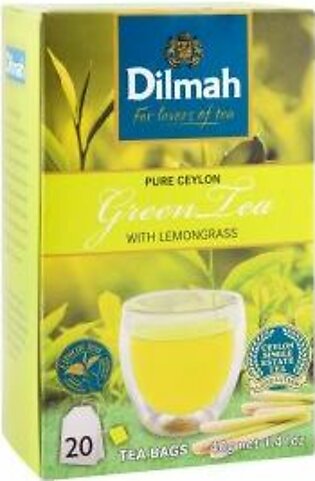dilmah green tea with lemongrass tea bag 20s 40gm