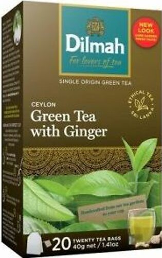 dilmah green tea with ginger tea bag 20s 40gm