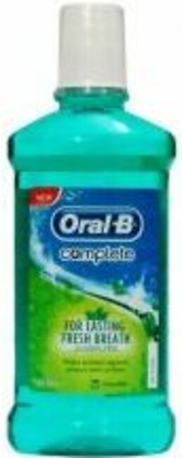 Oral-B Complete Mouthwash Long Lasting Fresh Breath 500ml