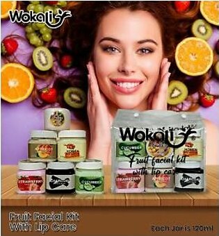 Wokali 5 steps fruit facial kit with lip care