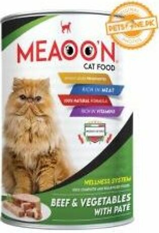MEAOON cat food beef & vegetable with pate 400gm