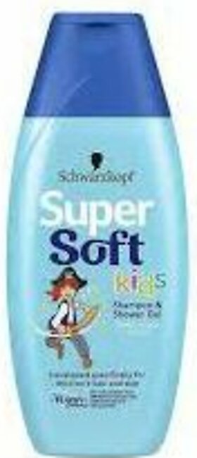 super soft shampoo and shower gel kids blue