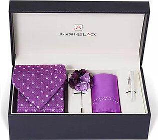 Purple doted men accessories box
