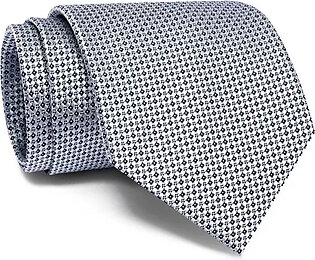 Grey/black geometric tie