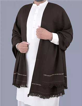 Brown plain men shawl