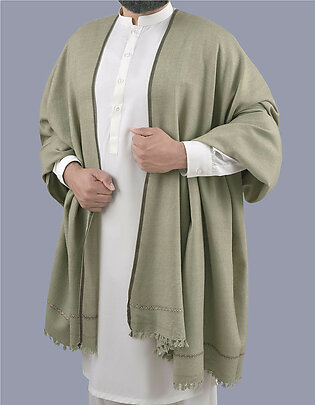 Pista green plain men shawl