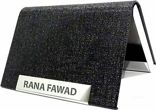 Luxury Leather Texture Visiting Card Holder | Engraved Name
