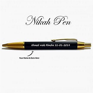 Luxurious Nikah Pen With Engraved Names & Date