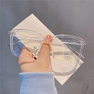 New Transparent Anti Glare Uv Eye Glasses For Men And Women White Frame Glasses For Girls And Boys