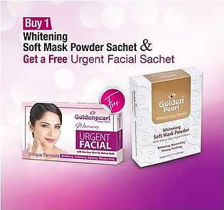 Golden Pearl Whitening Soft Mask Powder with free gift urgent facial