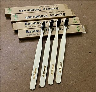Bundle Offer: Pack Of 4 Bamboo Toothbrushes, Soft Bristles, Teeth Whitening Organic Bamboo Brush, Soft Toothbrush For Sensitive Gums, Wooden Toothbrush Environmental Friendly, Biodegradable Brush, Recyclable, Eco-friendly And Its Bpa Free.