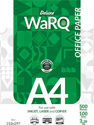DELUXE WARQ PAPER- A4 SIZE | 100 GRAM | 500 SHEETS
