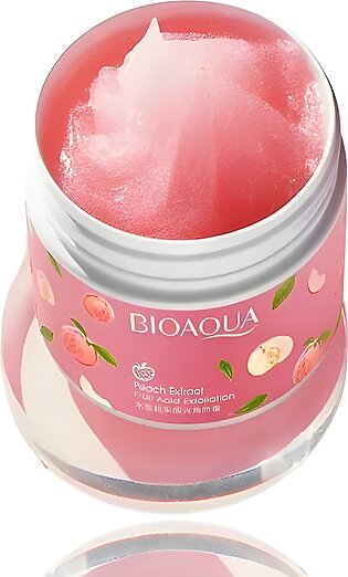Bioaqua Peach Whitening Brightening Moisturizer Exfoliating Facial Scrub Gel With Peach Extract, Fruit Acid Exfoliating Peeling Cream Gel 140g