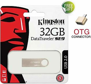 Kingston 16/32/64 Gb Data Traveler Se9 High Speed 3.1 Flash Memory Stick Usb Drive + Free Otg Adapter - 6 Months Warranty