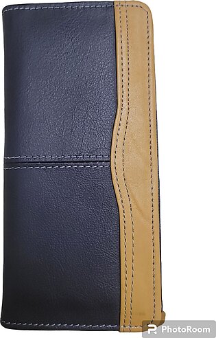 Mild Leather Long Wallet And Mobile Holder Men/women