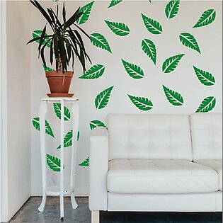 Green Leaves Wall Sticker Decal For Living Room, Kitchen And Bedroom Home Decoration Item