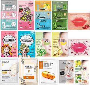 Bioaqua Pack Of 15 Moisturizing Facial Face Sheet Mask & Nose Pore Solution Hydrating, Radiance Boost, , Moisturizing, Skin Care Sheet Mask