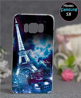 Samsung S8 Mobile Cover Eiffel Tower Style - Blue