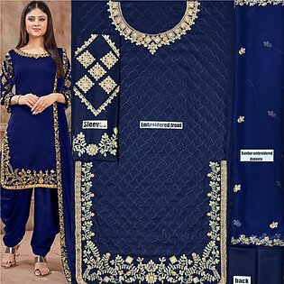 3 piece full Embroidery Suit Lawn Fabric