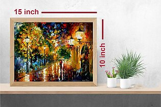 Frame Decor Wall Art Digitally Reproduced Photo Abstract Rain Painting Abs-l-10x15 (7) - Wooden Picture 10x15 Size