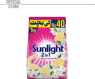 Sunlight 2in1 Washing Powder Pink - 1kg (clean & Jasmine Fresh)