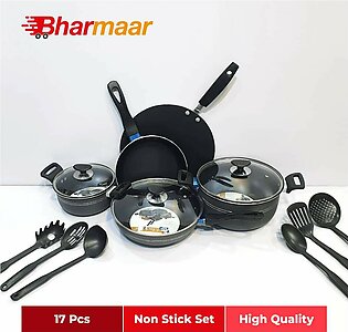Non Stick - Cookware Set - 17 Pcs - Gift Pack - Marriage Item - Cooking Sets
