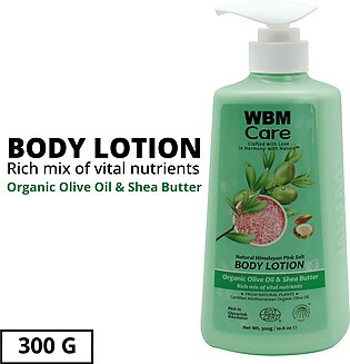Wbm Care Body Lotion, Vital Nutrient Organic Olive Oil Shea Butter – 300ml Hydrate & Moisturizing Body Lotion,