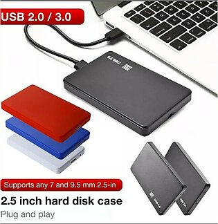 2.5 Inch Hard Disk Drive Case Plastic Usb 2.0 Sata Hdd External Box Tool-free Hdd Case