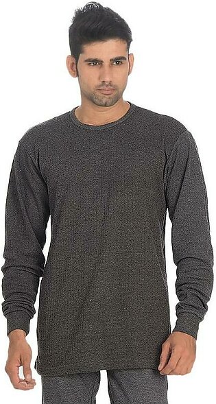 Wear Bank Plain Charcoal Full Sleeves Thermal T-Shirt For Men