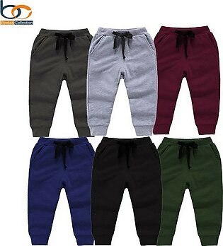 Bindas Collection Pack Of 3 Multicolors French Terry Winter Trousers For Kids