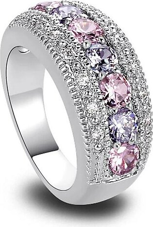 Big Zircon Ring 925 Sterling Silver Round Rings for Women Romantic Rings