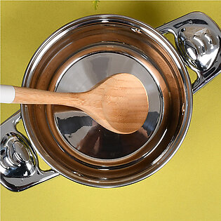 Wooden Soup Ladle Wooden Soup Spoon Sk-1462- 11 Inch Long- Blue And White