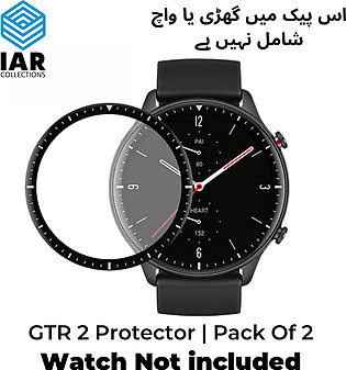 Pack Of Two, Full Screen 3D Protector For Amazfit Watch GTR 2, By IAR Collections