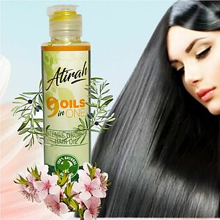 Atirah All Natural 100% Organic Hair Growth Oil 9 In One | Hair Oil For Long Hair | Anti Dandruff Hair Oil | Hair Oil For Womens | Hair Oil For Men L Best Hair Oil For Regrowth And Hair Fall