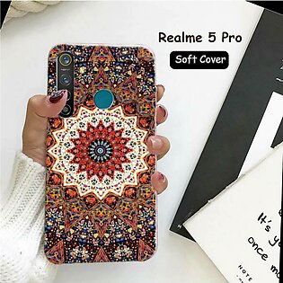 Realme_5 Pro Cover Case - Floral Soft Back Cover For Realme_5 Pro