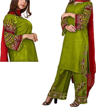 Eid Collection For Women/stylish Embroidered (kurti+trouser) Casual Two Piece Suit For Women