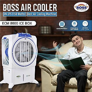 Boss Air Cooler Ecm-i.b 8000-white Ice Box Room Cooler