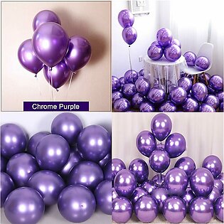 10 Purple Metallic Balloons Pack